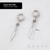 PAIR OF STAR SPIKE PENDANT 316L SURGICAL STEEL EARRING